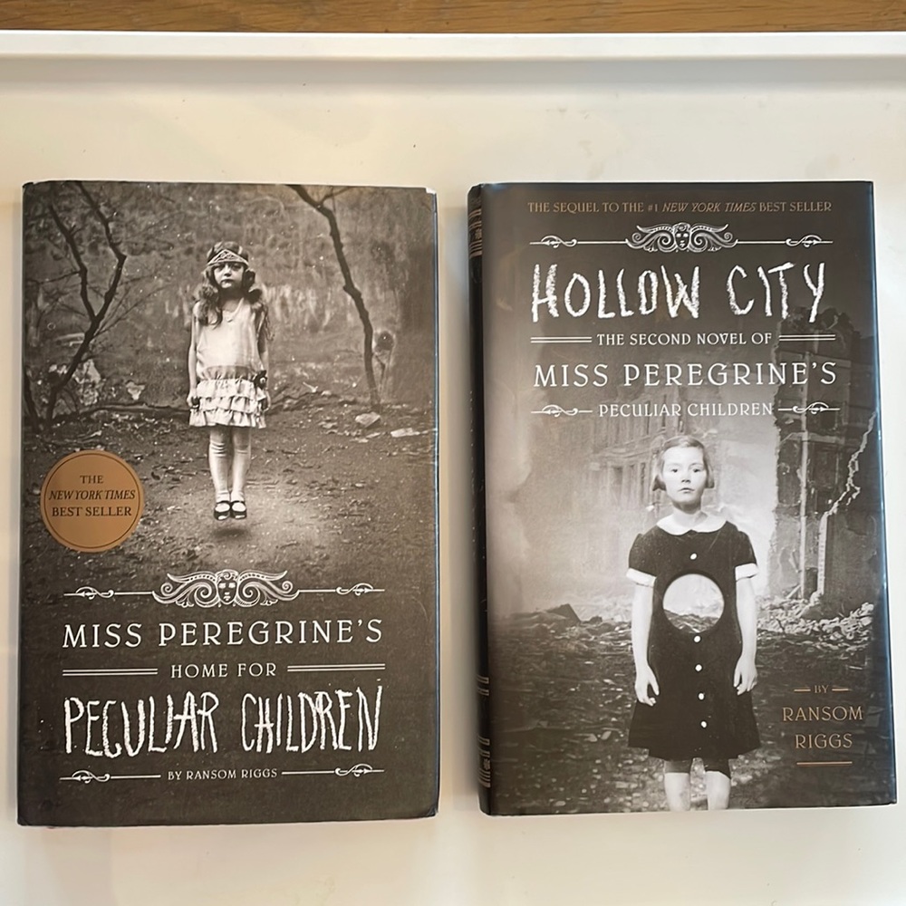 SET OF MISS PEREGRINES PECULIAR CHILDREN  2 HARD COVER NOVELS